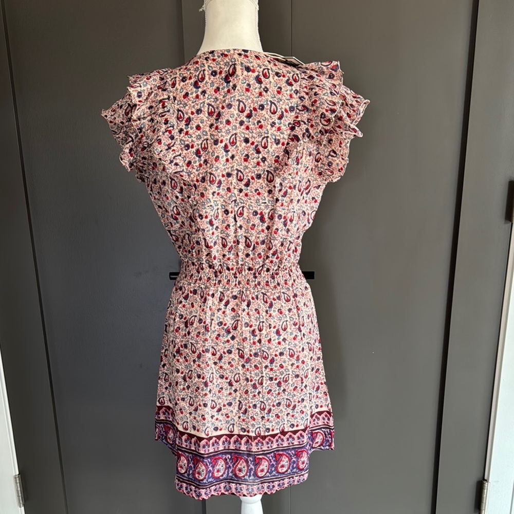 BELL Bunny & Babe Meadow Mini Navy Red Paisley Dress Size S - Picture 8 of 14
